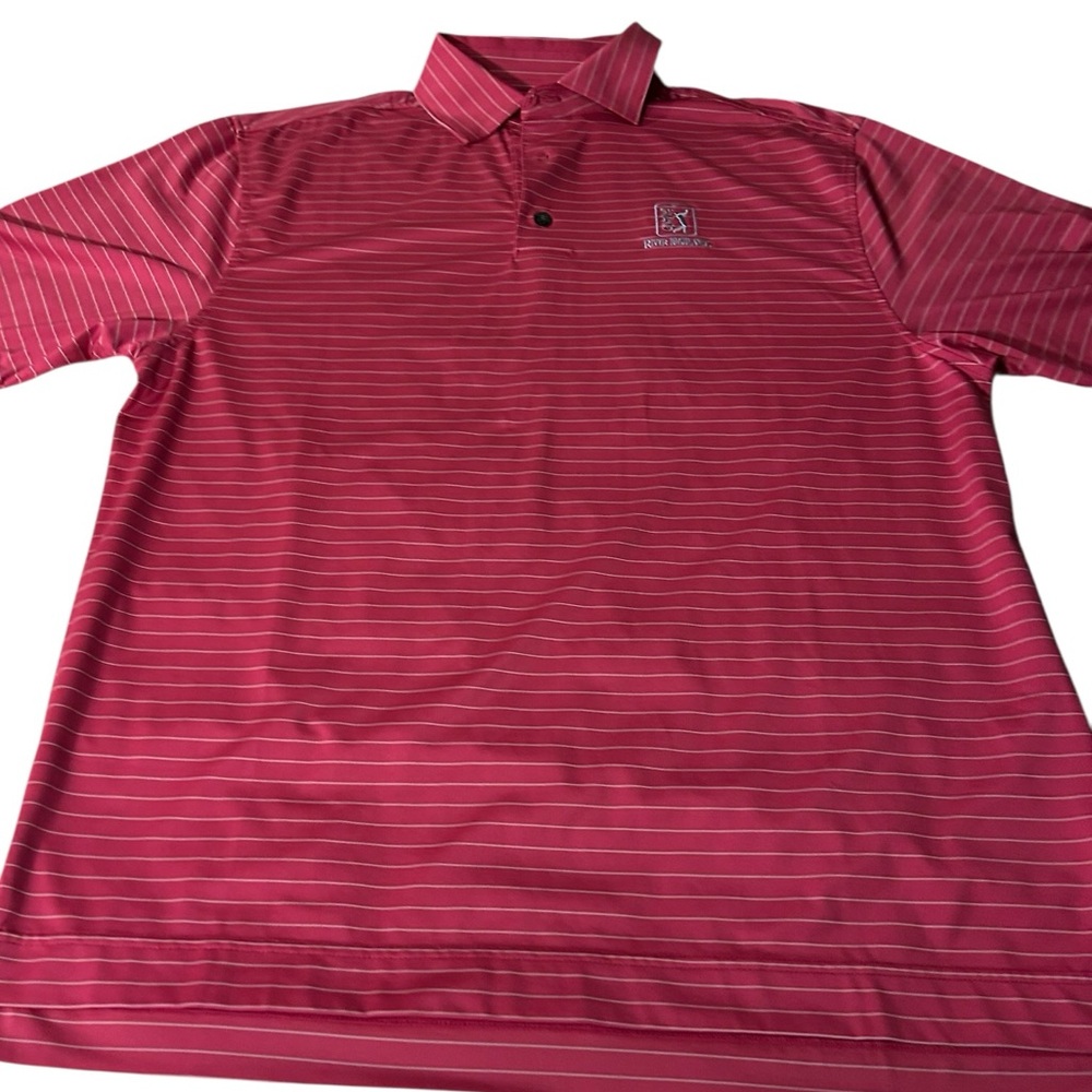 FootJoy PGA Men's Pink Striped Polo Shirt